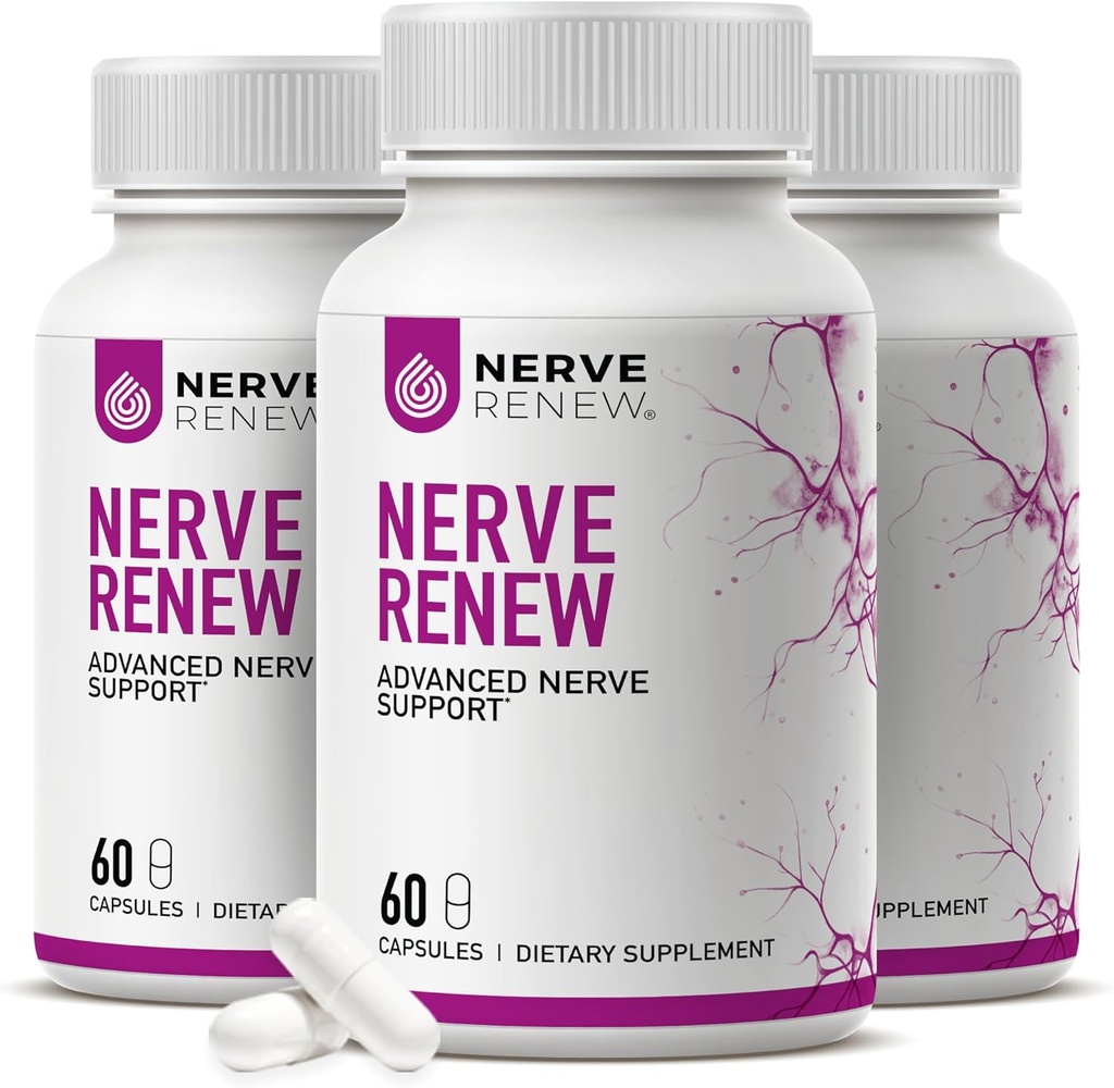 NERVE RENEW Advanced Nerve Support - 300mg Stabilized R-Alpha Lipoic Acid, Vitamin B Complex, Benfotiamine, Herbs for Fast-Acting Support 2