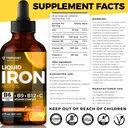 Liquid Iron Supplement with Vitamins B6, B9, B12, C, Folate & MCT Oil (2 Fl Oz, Citrus) + Pure Himalayan Shilajit Resin 600mg for Immune Support & Energy (68g) 3