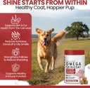 Omega for Dogs - 180 Delicious Soft Chews - Salmon Oil Treats for Skin and Coat, Itch Relief - Fish Oil Blend of Essential Fatty Acids, Omega 3, 6, and 9, and Vitamins - Smoked Bacon Flavor 4