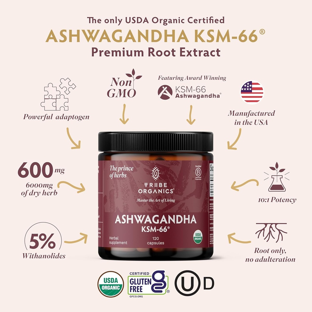 TRIBE ORGANICS Hormonal Wellness Duo - Ashwagandha & Shatavari Capsules - Supports Women’s Wellness and Balance 4