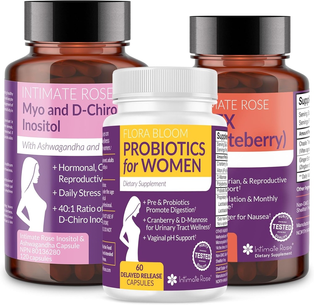 Intimate Rose Save 10% on Comprehensive Women's Wellness Bundle – Vitex, Myo-Inositol, and Probiotic Supplements for Hormone Balance and Feminine Health 2