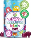 NUTRAMIN Kids Mood Boost Vegan Vitamin Gummy: Calming Magnesium Citrate Supplement for Children with Ashwagandha & Vitamin B Complex to Relax & Focus - Sugar-Free, Allergy-Safe, Non-GMO 90 ct 2