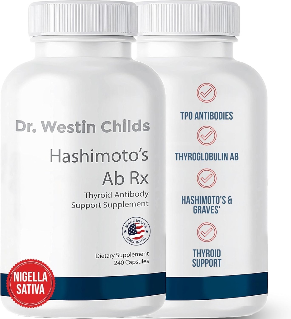 Dr. Westin Childs Hashimoto’s Ab Rx | Organic Black Cumin Seed Nigella Sativa for Immune, Thyroid Antibody Support, Digestion, TPO & Thyroglobulin, Omega 6, 7, 8, Thymoquinone, Selenium - 120 ct 2