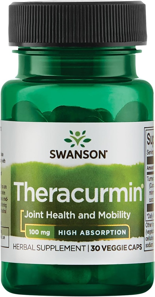 Swanson Theracurmin - Herbal Supplement Supporting Joint Health & Mobility - Formulated for High Absorption - (30 Capsules, 100mg Each) 2