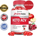 Justified Laboratories (2 Pack Keto Rush Keto ACV Gummies Advanced Formula 1000MG Powder B12 Vegan Non GMO 120 Gummys 6