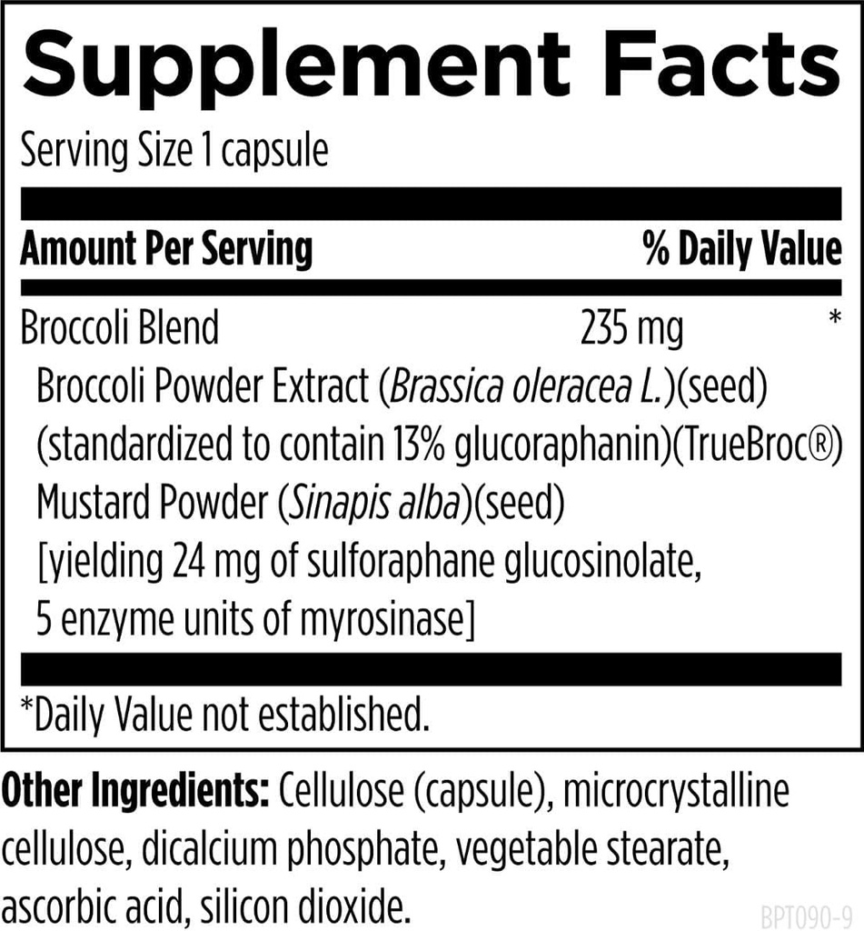 Designs for Health BroccoProtect Broccoli Seed & Mustard Seed Supplement - Enhanced with Myrosinase Enzyme to Optimize Bioavailability (90 Capsules) 4