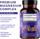 Plant.O Premium Magnesium Supplement [Vegan Oxide & Citrate, 500mg] High Absorption Complex for Sleep, Calm, Muscle Relaxer, Natural Energy, Non-GMO 120 Veggie Capsules 3