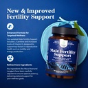 Pre Conceive Male Reproductive Supplement - Reproductive Cells Health with CoQ10, Maca Root, Methyl Folate & D-Aspartic Acid - Mens Conceive Cells Count Support - Support for Him, 180 Count 5