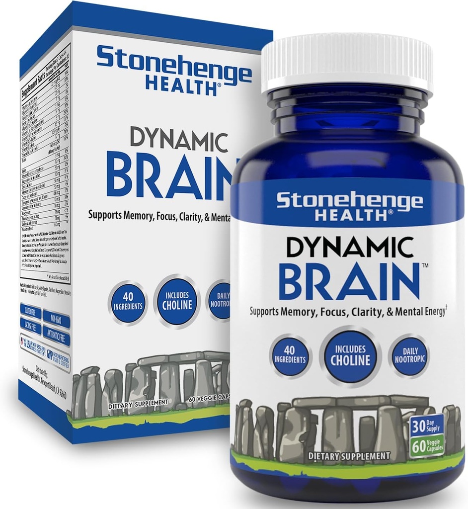 Stonehenge Health Dynamic Brain, Dynamic Mushrooms: Nootropics for Memory, Focus, Clarity Support 3