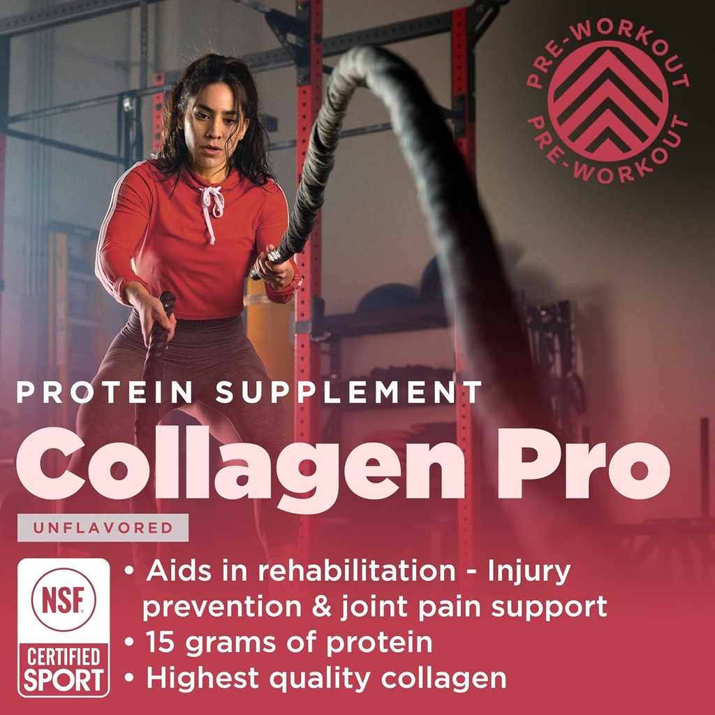 Gnarly Nutrition Collagen Peptides – Gnarly Collagen Pro with Vitamin C, Zinc & Copper – NSF Sport Certified, Protein Synthesis Vitamin Powder – Unflavored, 16.05 oz (30 Servings) 4
