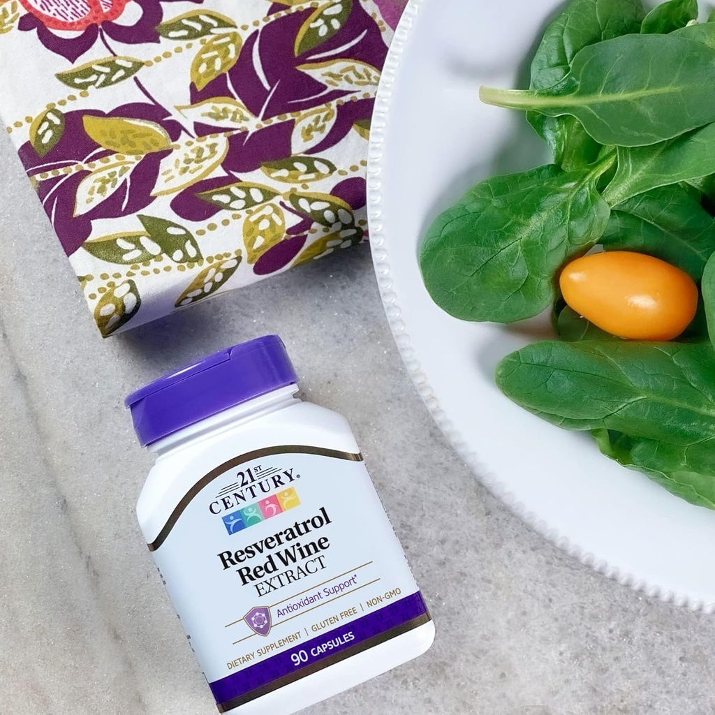 21st Century Resveratrol Red Wine Extract Capsules, 90Count (Pack of 2) 5