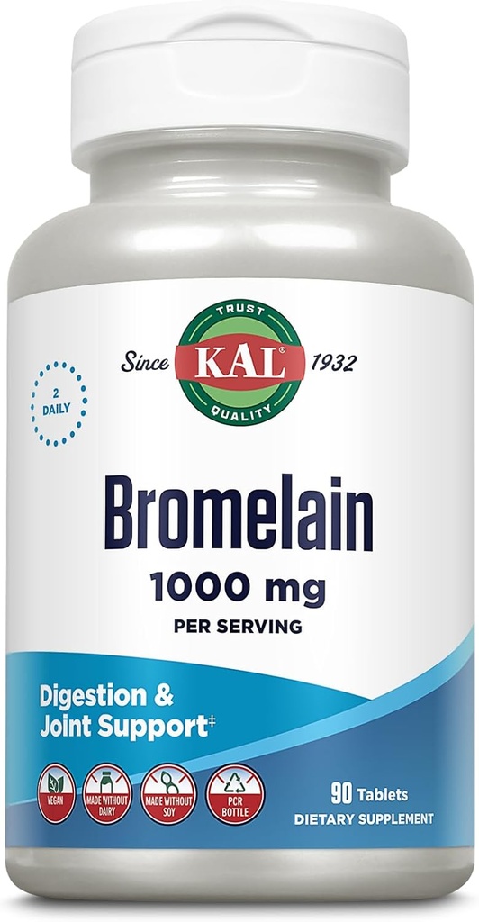 KAL Bromelain Tablets, 1000 mg, 90 Count 2