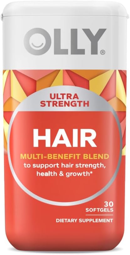 OLLY Ultra Strength Hair, Extra Strength Daily Energy, Biotin, Keratin, Vitamin B12, CoQ10, Goji Berry Gummy Supplement Bundle - 30 Count, 60 Count 3