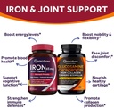 Doctor's Recipes Iron 65 mg & Glucosamine Chondroitin MSM Bundle, Healthy Iron Levels & Comfortable Joints, Iron Tablets 60 ct & Joint Support Tablets 90 ct 4