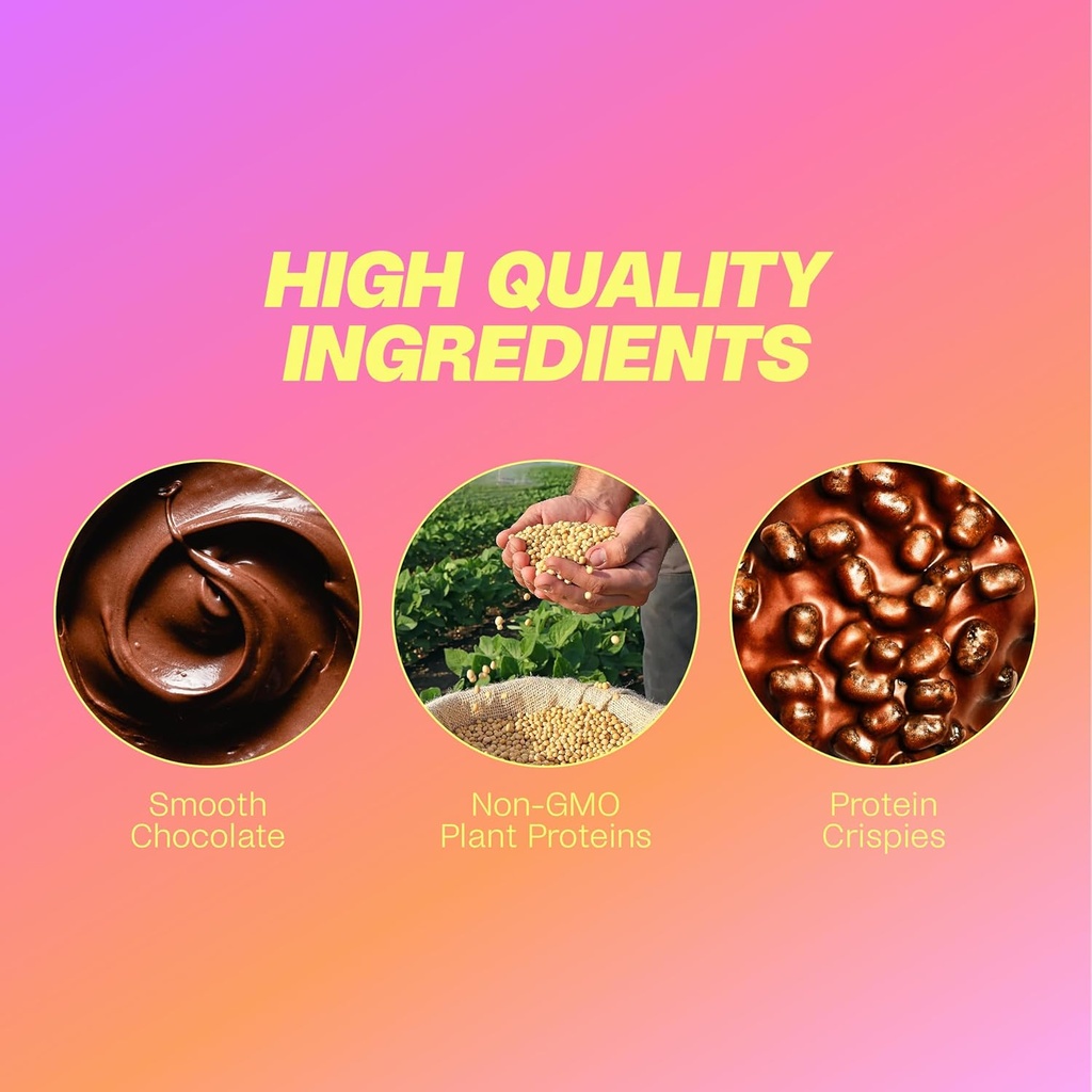 Misfits Protein Bars - High Protein Candy Bars | Gluten Free Plant Based, Low Sugar & Carb, High Fiber Snacks | Variety Pack of 12 (4 Flavors) 6