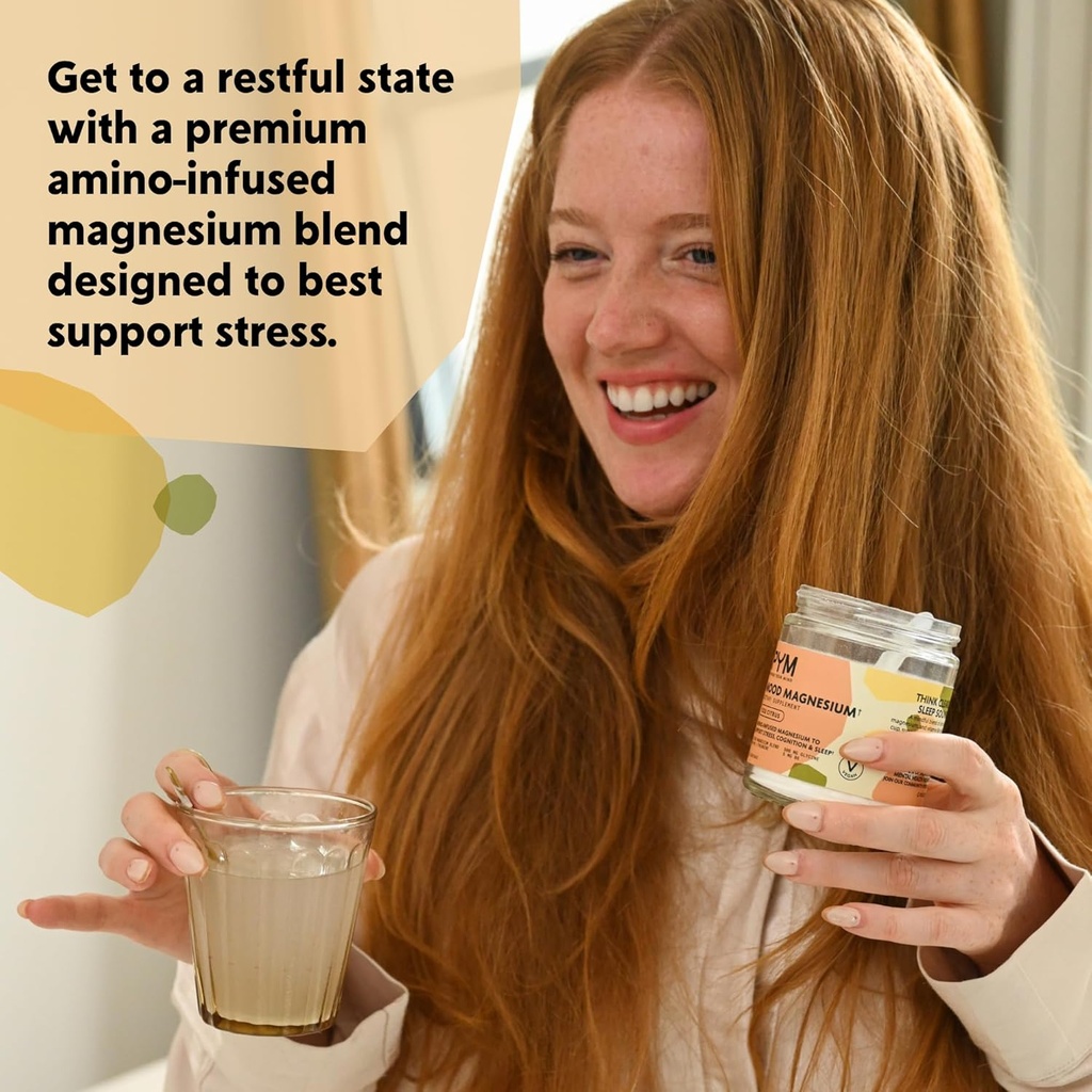 PYM Mood Magnesium Powder (30-Servings) Magnesium Glycinate, L-Threonate & Malate Powder | Aid & Mood Support Supplement for Stress 6