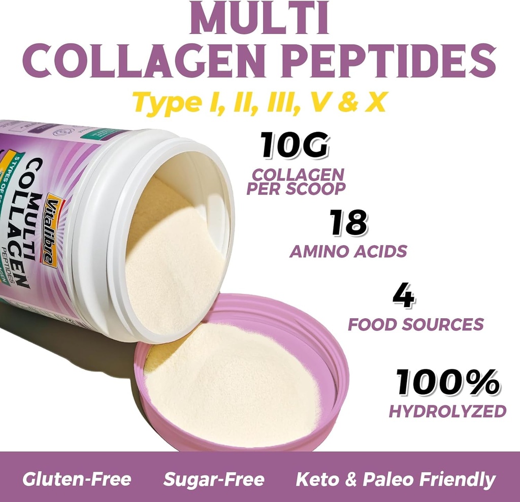 Multi Collagen Peptides Powder 16oz & Bovine Collagen Peptides Powder 8oz 4