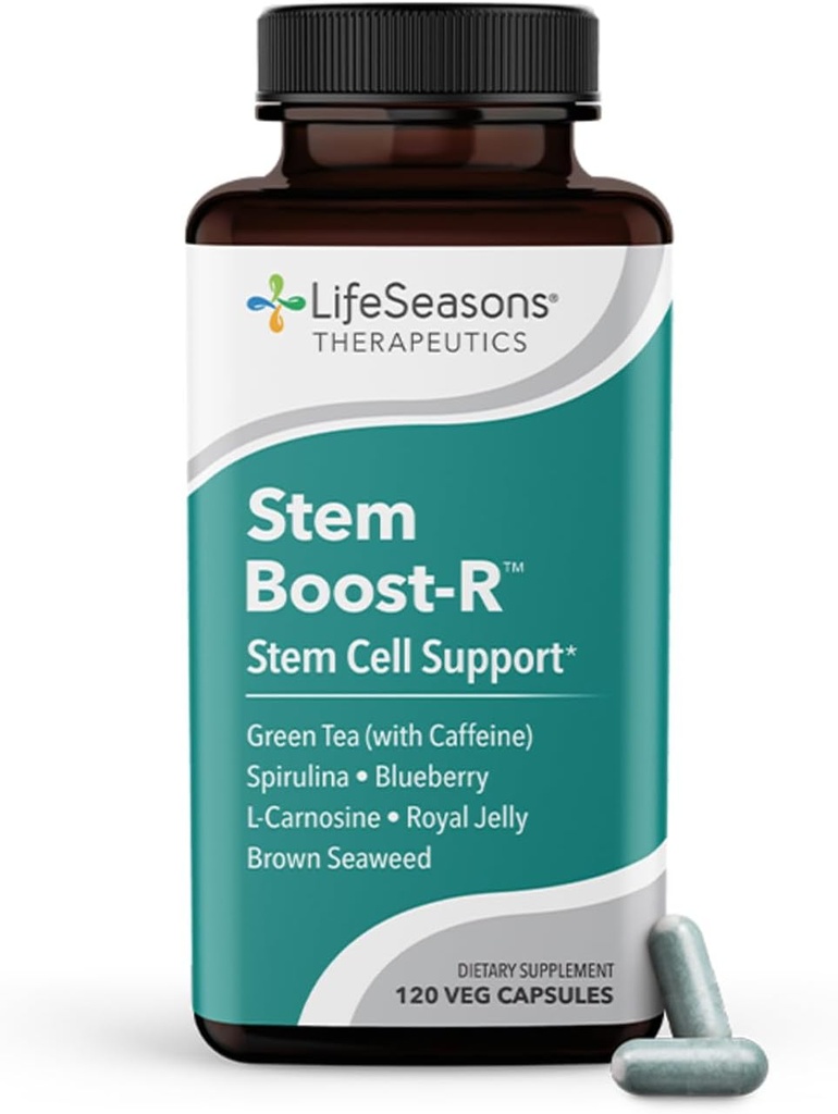 LifeSeasons Stem Boost-R - Stem Cell Support - Naturally Repair Damaged Tissue - Vitamin Supplement Rich in Antioxidants - Royal Jelly, Spirulina, Blueberry, Brown Seaweed & L-Carnosine - 120 Capsules 2