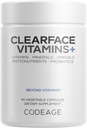 Codeage Clearface Pantothenic Acid, Niacin Supplement, Vitamins A, C, D3, E, Probiotics, Zinc, Riboflavin, Thiamin, L-Lysine HCL & Omega-3, Niacinamide, Skin Botanical Blend - Non-GMO - 90 Capsules 2