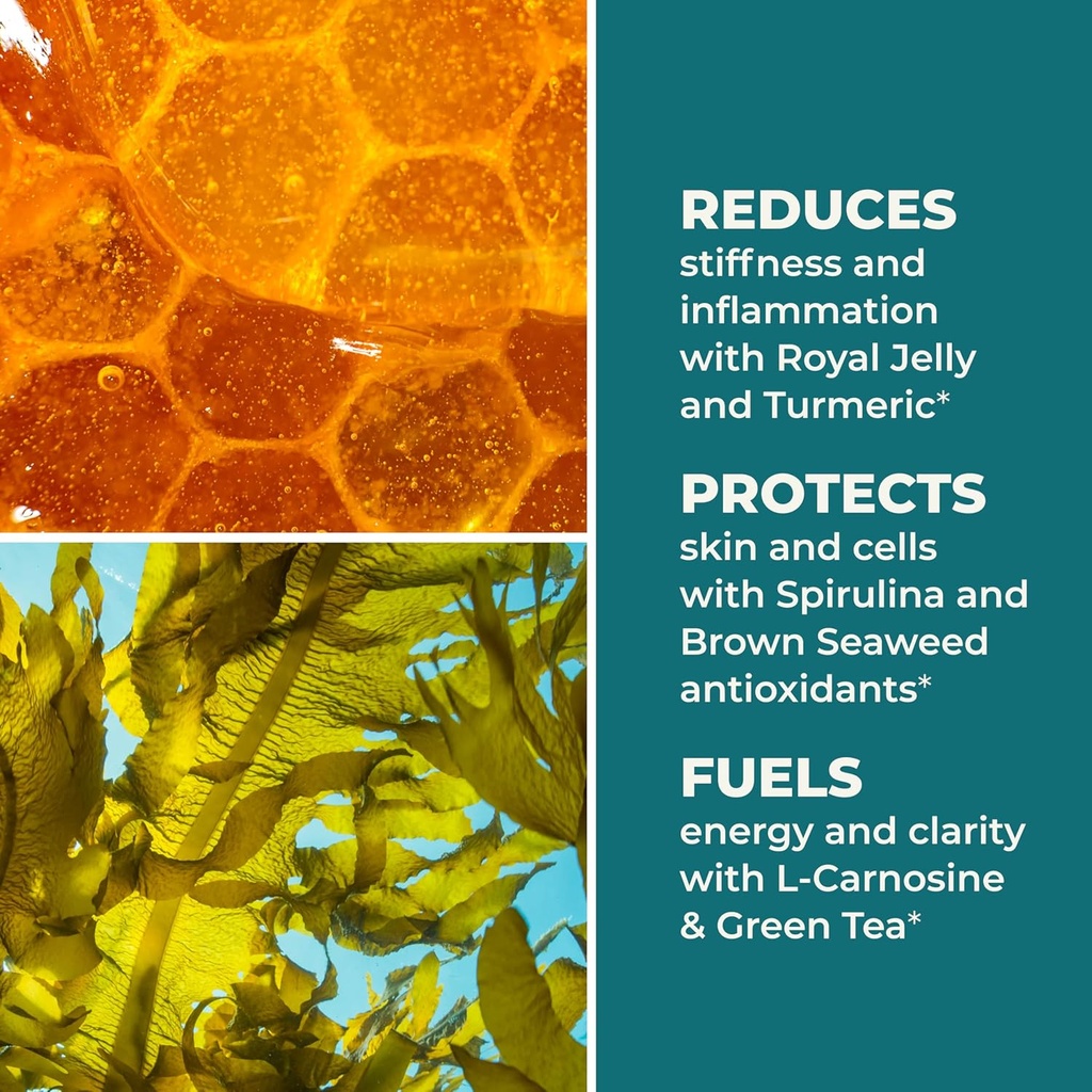 LifeSeasons Stem Boost-R - Stem Cell Support - Naturally Repair Damaged Tissue - Vitamin Supplement Rich in Antioxidants - Royal Jelly, Spirulina, Blueberry, Brown Seaweed & L-Carnosine - 120 Capsules 3