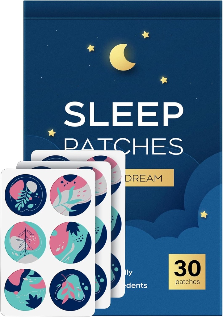 Sleep Patches, 30 Pack Upgraded Deep Sleep Patches for Adults, All Natural Deep Patch, Quick Acting Ingredients, for Men and Women, Easy to Use That Last All Night - Blue - 23 2