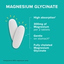 Qunol Magnesium Glycinate 300mg, 100% Glycinate Chelated Magnesium Supplement, 150ct Tablets 3
