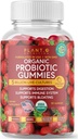 Plant.O Organic Probiotic Gummies for Women, Men & Kids [5 Billion CFUs USDA Certified] Help Support Digestion, Bloating, Constipation & Immune System, Strawberry Flavor, 30 Chewable Probiotics 2