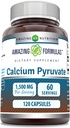Amazing Formulas Calcium Pyruvate Supplement | 1500 Mg per Serving | Capsules | Non-GMO | Gluten-Free | Made in USA (120 Count, 1 Pack) 2