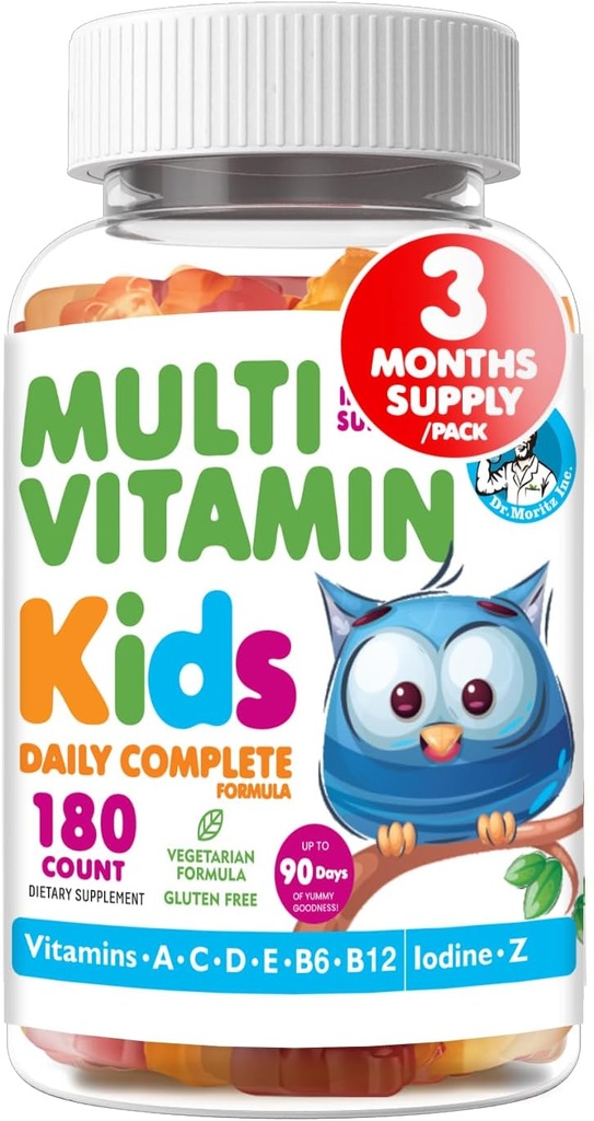 DR. MORITZ Kids Multivitamin Gummies - with Kids Vitamins A C D E B6 B12 Zinc & More- Complete Daily Support- Vegetarian & Non-GMO Multivitamins for Children (180 Count) 2