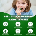 Magnesium Glycinate Gummies 400mg Supplements with Magnesium Malate & Taurate | Vitamin D3 Spinach | Kale | Broccoli 4