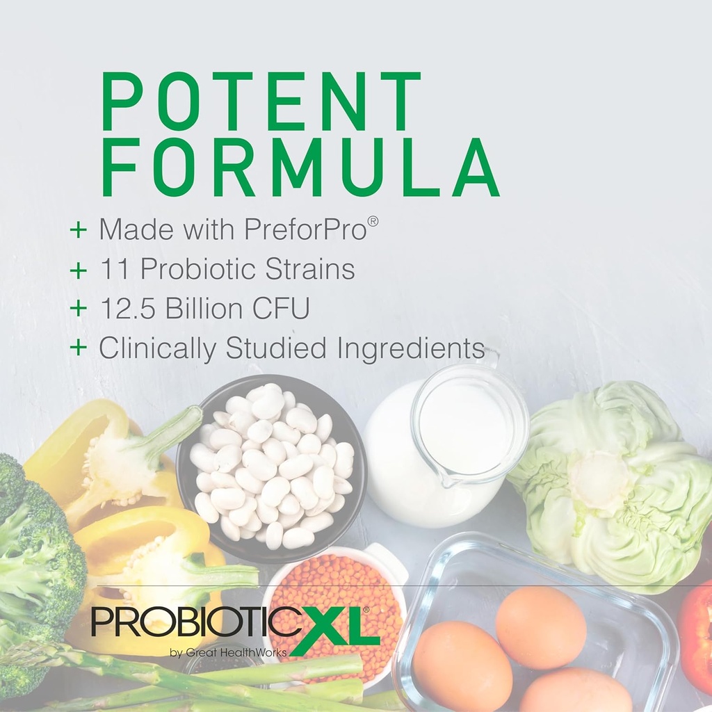 OmegaXL ProbioticXL - Probiotic & Prebiotic, Shelf Stable - Blend 11 Strains - Promote Healthy Gut Flora Growth, 12.5 Billion CFU - Non-GMO, Gluten-Free - 30 Veggie Caps 5