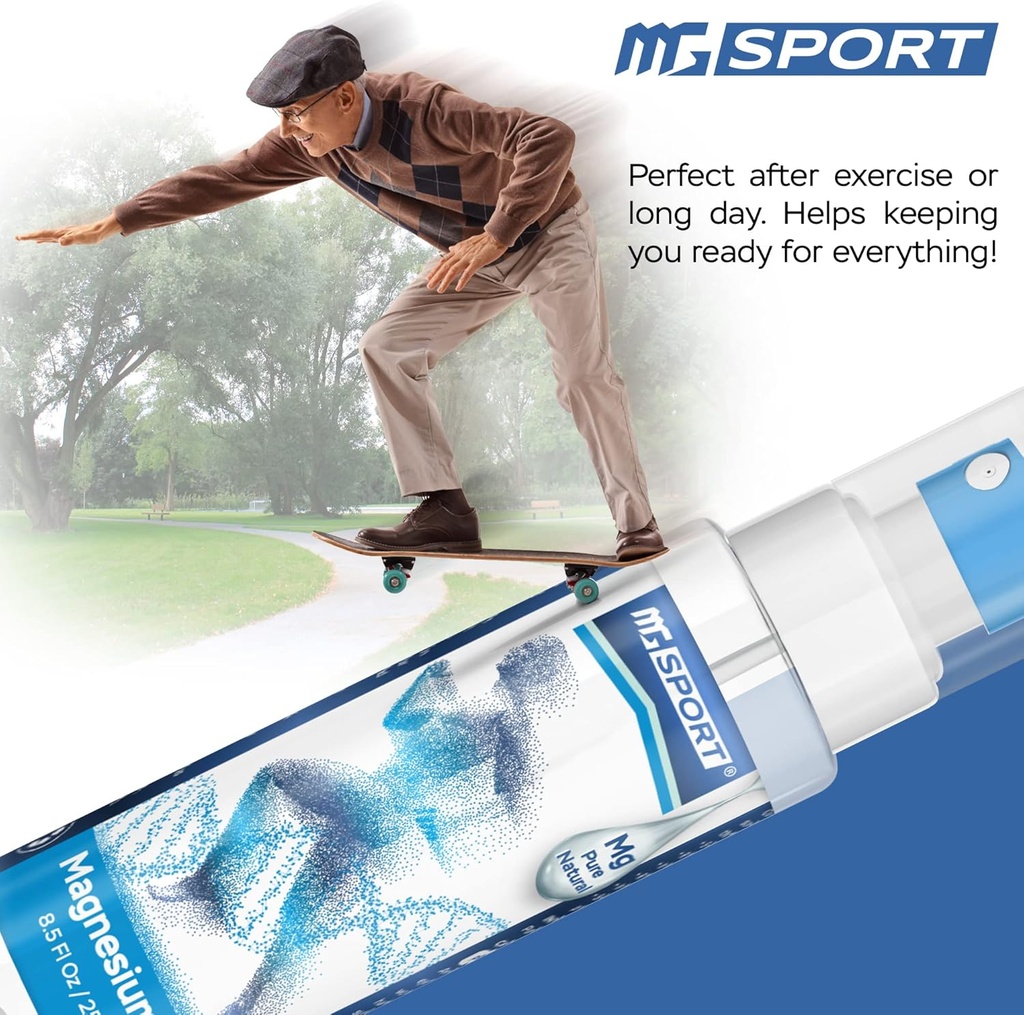 Magnesium High Absorption Supplement and Oil Spray Supports Muscle Function, Sore Muscles, Leg Cramps and Recovery 5