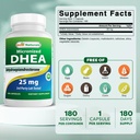 Best Naturals, Micronized DHEA 25 mg 180 Capsules 3