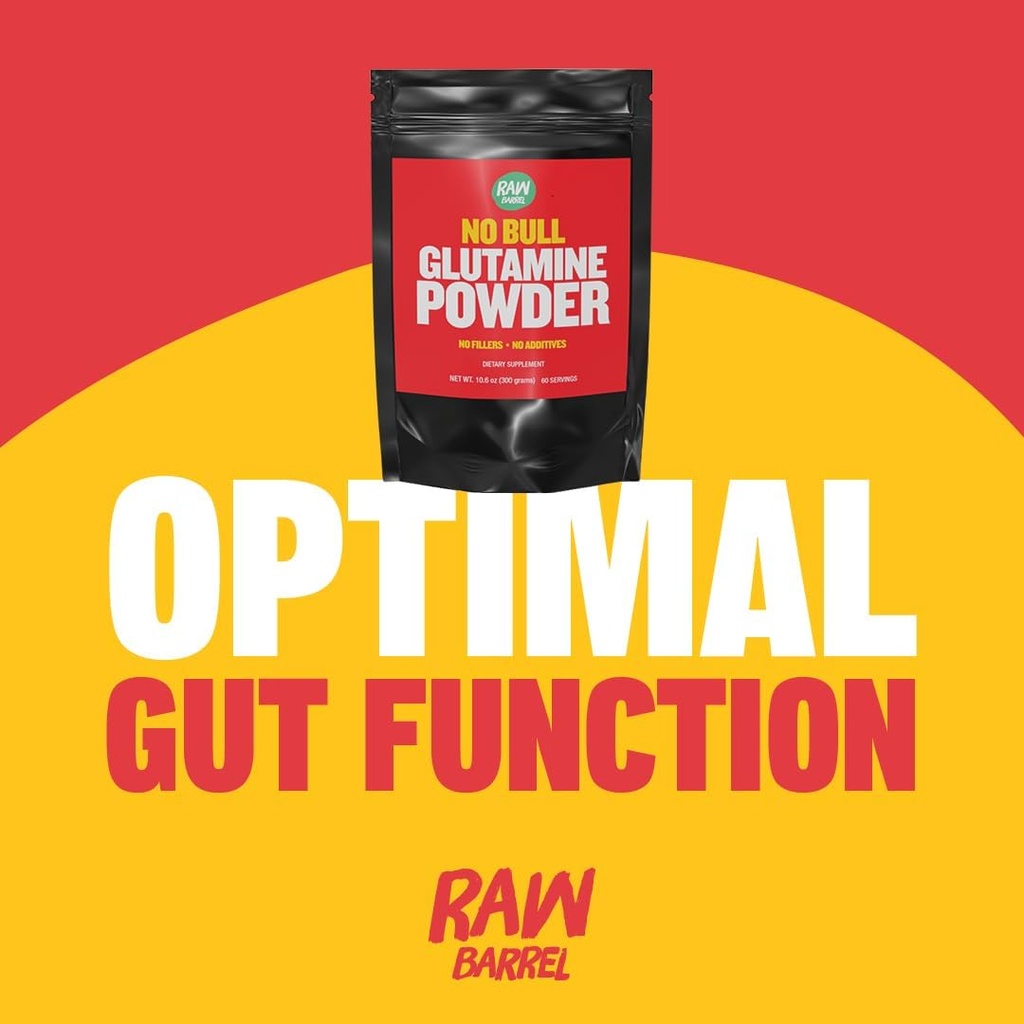 “No Bull” L-Glutamine Powder - Unflavored and Micronized Glutamine, Pure L Glutamine Powder, Non GMO, L Glutamine Supplement, Naturally Vegan, Vegetarian and Gluten Free, 300g 3