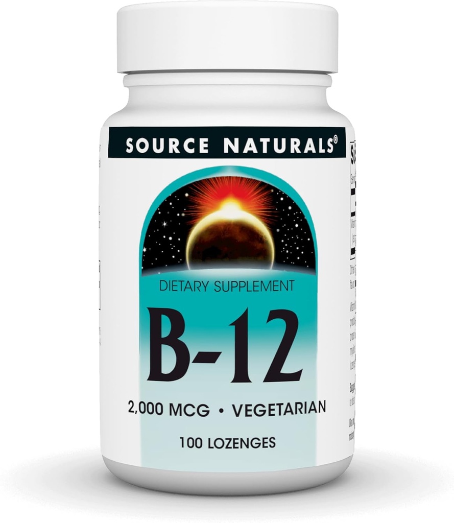 Source Naturals Vitamin B-12, 2000 mcg Supports Energy Production - 100 Lozenges 2