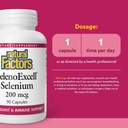 Natural Factors, SelenoExcell Selenium 200mcg, Antioxidant & Immune Support, 90 Capsules 4