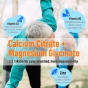 Calcium Magnesium Zinc Gummies for Adults & Kids,Sugar Free Calcium Citrate Supplement,High Absorption Magnesium Glycinate Gummies with Vitamin D3 & K2 - Bone & Muscle & Immune Health(60 Count) 4