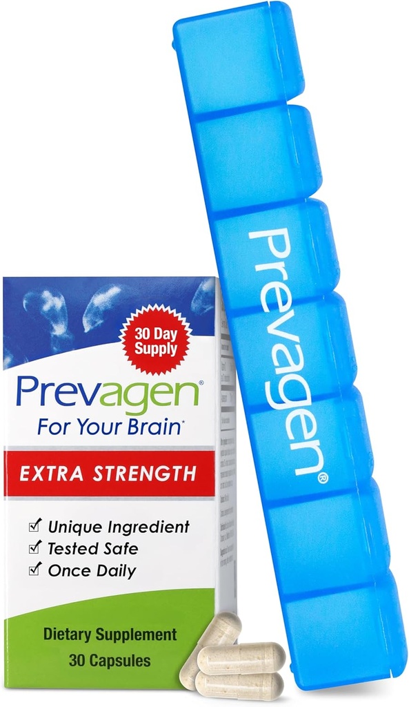 Prevagen Extra Strength - 60 Capsules (2 Month Supply) | Formulated for Your Brain | 20mg of Apoaequorin Plus Vitamin D3 with 7-Day Pill Minder 4
