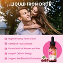 Iron Supplement for Women Drops: Liquid Iron Supplement with Vitamin C B12 & Folic Acid Gentle Absorption Energy Support Non-Constipating Formula Vegan Sugar-Free Drops 4