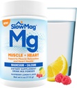 SlowMag® Magnesium Powder, Magnesium + Calcium Supplement Drink Mix, Raspberry Lemon Flavor, Supports Muscle Relaxation & Heart Health, 4oz 2