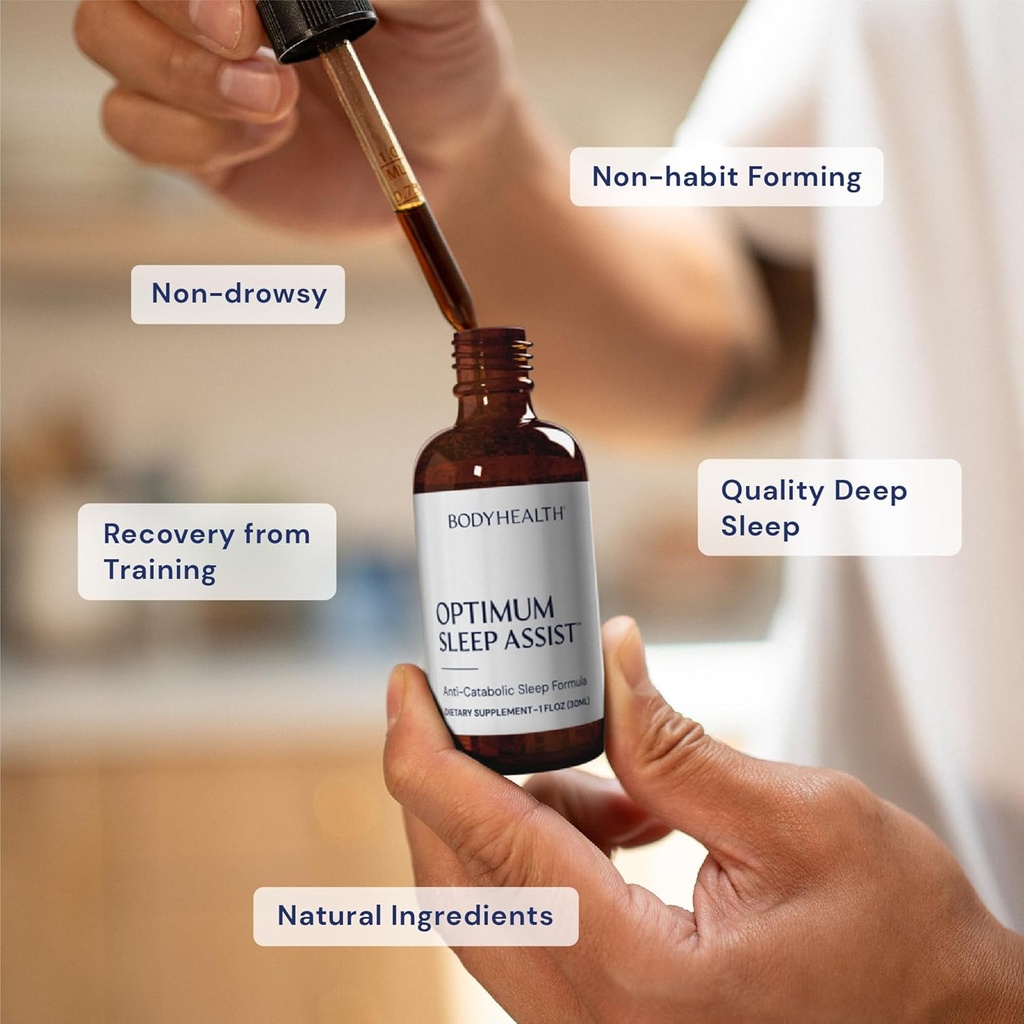 BodyHealth Optimum Sleep Assist, Natural Sleep Aid Vitamin with Melotonin and B6 for Adults, Supplement to Support Sleeping - 30 Servings 4