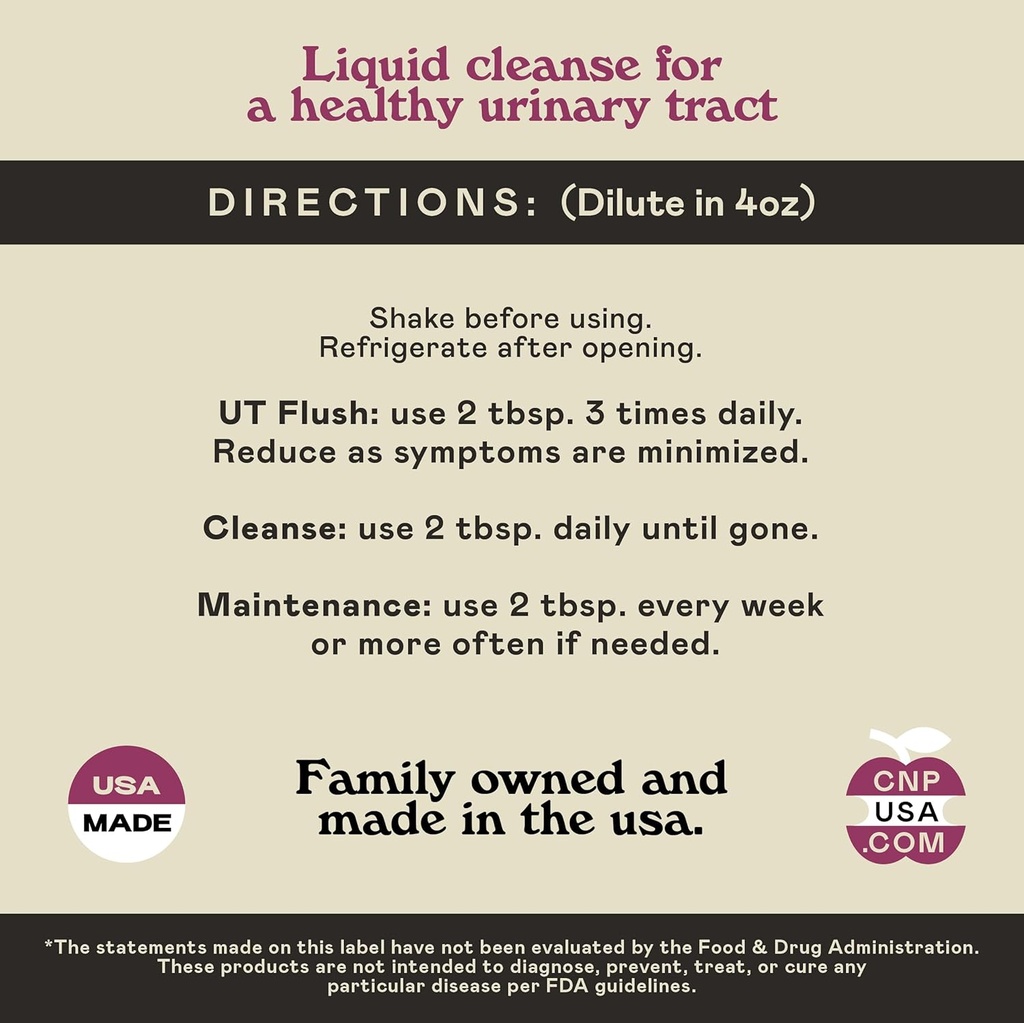Complete Natural Urinary Tract Complete 12oz - Liquid Supplement for Urinary Tract Health with Organic Cranberry, D-Mannose, Beet Root, Fennel Seed, and Turmeric 6