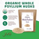 Jiva Organics Whole Psyllium Husk (Isabgol) 1.75 LB (28 Oz) Jumbo Bag - Non-GMO, Unflavored - Keto Friendly, Soluble Fiber 3