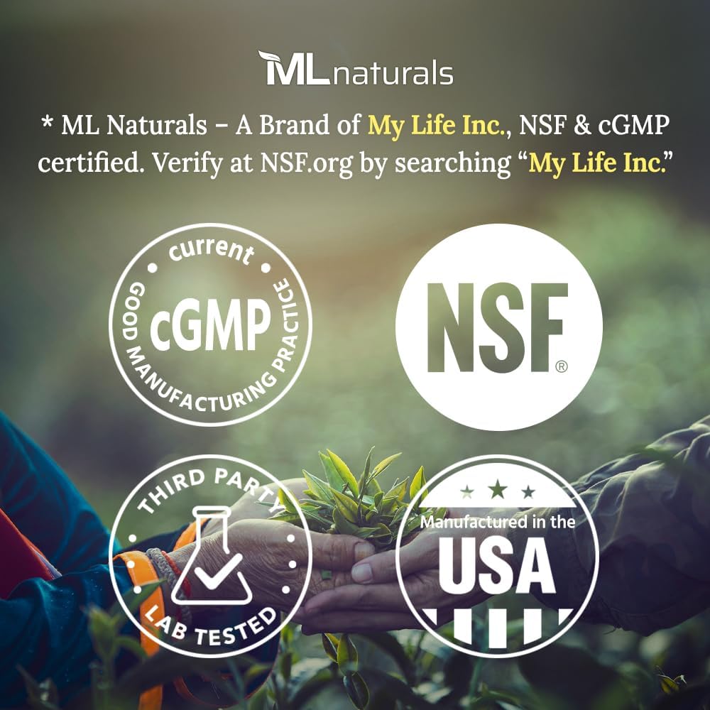 ML Naturals Royal Jelly 1500mg 60 Vegetable Capsules, Equivalent with 6% (27mg) 10-HDA. Freeze-Dried, Gluten Free, NSF-Certified & cGMP-Compliant 3