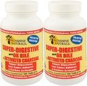 Sunshine Naturals Super Digestive Supplement. Ox Bile & Activated Charcoal for Digestive Support, Bloating Relief, Gut Cleanse, Nutrient Absorption, and Overall Wellness. 100 Tablets. Pack of 2 2