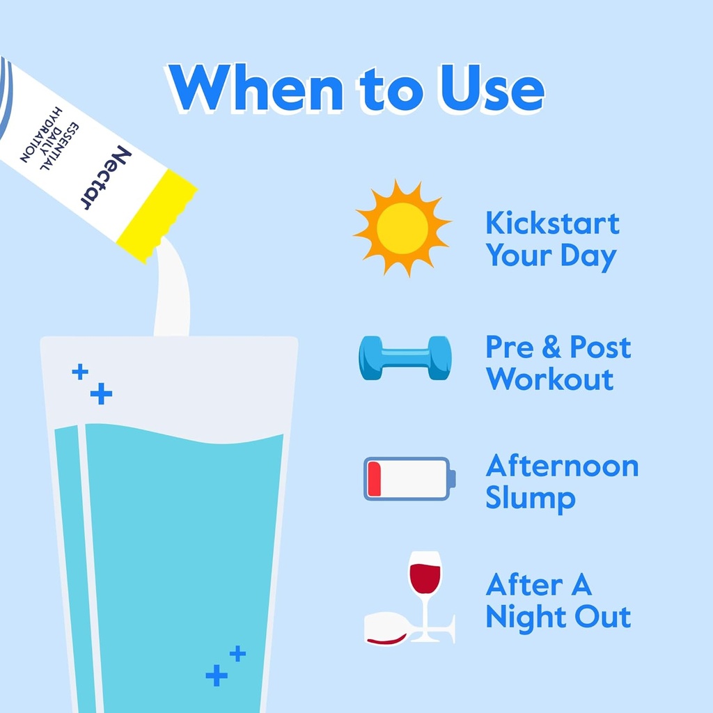 Nectar Hydration Packets - Electrolytes Powder Packets - Sugar Free & 0 Calorie - Organic Fruit Liquid Daily IV Electrolytes Powder for Dehydration Relief & Rapid Rehydration (Mango 30 Pack) 4