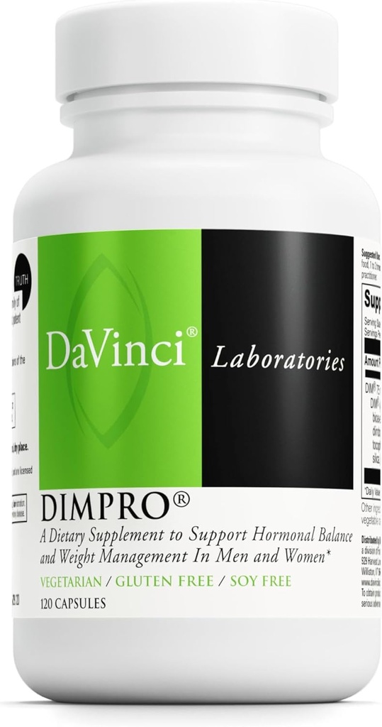 DAVINCI Labs DIMPro 75mg - Helps Support Hormonal Balance, Estrogen Metabolism & More with DIM - Gluten-Free - 120 Capsules (120 Servings) 2