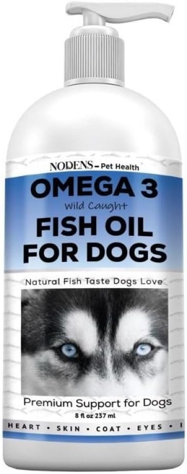 Nodens Natural Fish Oil for Dogs 100% Pure Omega 3 Fish Oil Liquid Dog Skin & Coat Supplement, Reduce Shedding and itching. Omega 3 Fatty Acids EPA & DHA for Dog Joints, Immune Support & Digestion 2