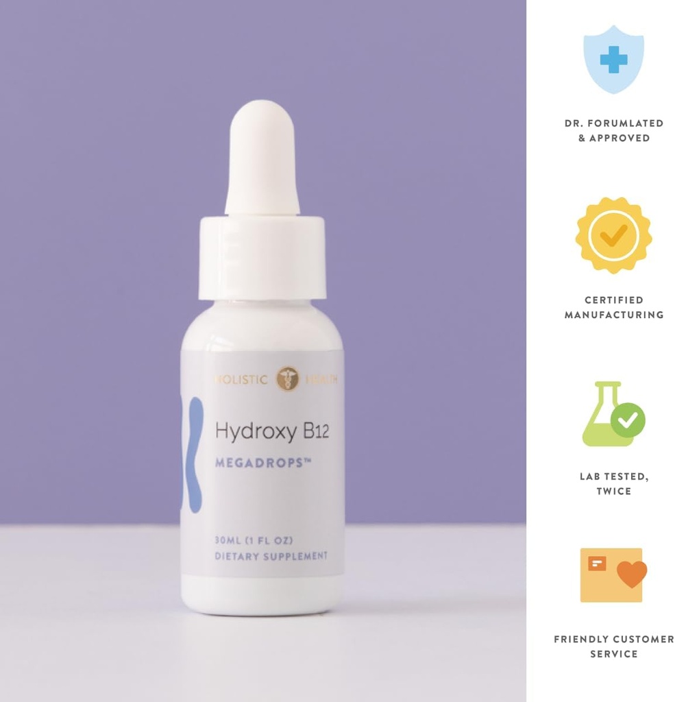 Holistic Health Hydroxy B12 MegaDrops™ 28ML (.95 FL oz) 6