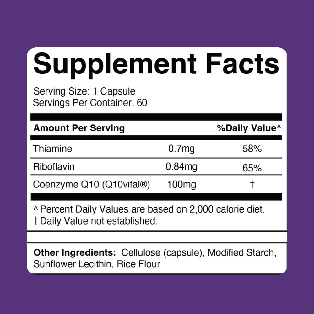 Divine Health Dr. Colbert MD Q10 Vital 100mg CoQ10 | Riboflavin | Thiamine | 60 Capsules 5